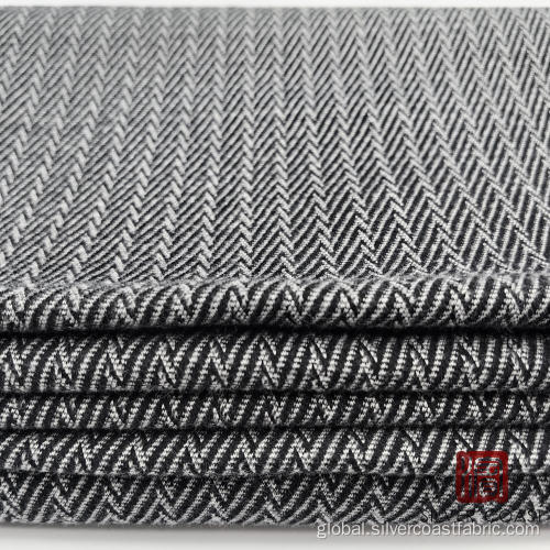 Herribone Jacquard Fabric CVC spx jacquard knit brushed Manufactory
